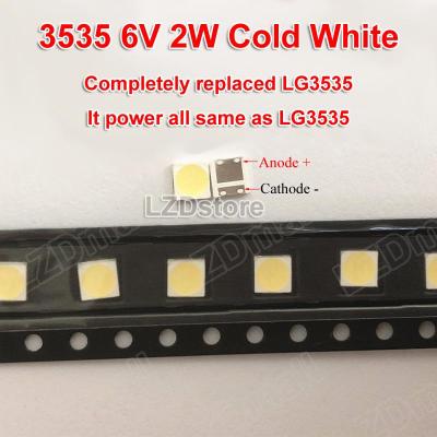 50ชิ้น LED แบบ SMD 3535 6โวลต์2วัตต์สีขาวเย็นไฟเรืองแสงทีวี LED แสง-ไดโอดเปล่งแสง LG3535ลูกปัดนำซ่อมสำหรับ LCD ทีวี