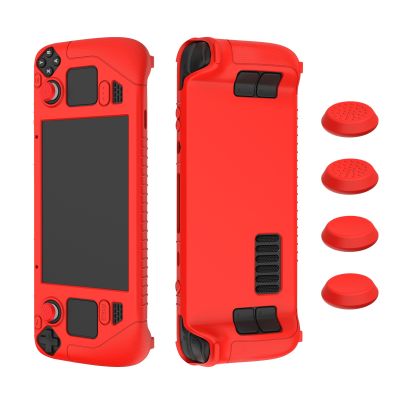 Suitable for Steam Deck game console thickened silicone dustproof and anti-slip protective cover with two sets of key caps
