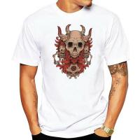 Title Skull Tshirt Horror Movie Graphic Tee Gift For Him Organic Cotton Men T Shirt Gildan