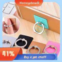 HONEYDEWD สากล วงเล็บ 360 องศา โทรศัพท์ แหวนนิ้วหมุนได้ ที่วางโทรศัพท์กันลื่น หัวเข็มขัดพลาสติกขี้เกียจ แหวนสติ๊กหลังแบน