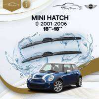 ก้านปัดน้ำฝนรถยนต์  MINI  HATCH (R50) ปี 2001-2006 ขนาด  18 นิ้ว , 18 นิ้ว (รุ่น 2 หัวล็อค U-HOOK)