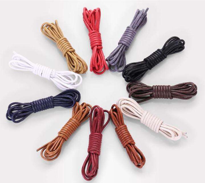 60 Round Cord Waxed Boot Laces Dark Brown