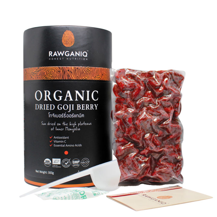 rawganiq-โกจิเบอร์รี่แบบแห้ง-organic-dried-goji-berry-300g