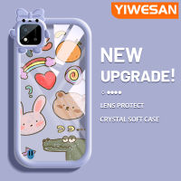 "YIWESAN เคสสำหรับ Realme C20 C20A C11 2021 C11 2020 Narzo เคส50i การ์ตูนน่ารักลาย Kulomi สีดำใหม่อัพเกรดซิลิโคนนิ่มกันกระแทกแบบใสเคสมือถือสร้างสรรค์เคสป้องกันโปร่งใสลายกล้องถ่ายรูป"