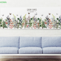 ?【Lowest price】HOMA ดอกไม้หญ้ารั้วผนังสติกเกอร์สถานรับเลี้ยงเด็ก Art Home Butterfly Flower สติ๊กเกอร์ติดผนัง