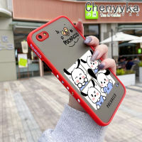 Chenyyka เคสสำหรับ OPPO A77 F3 F3 Plus,มีน้ำค้างแข็งโปร่งใสลายการ์ตูนน่ารัก Pochacco ยากขอบสี่เหลี่ยมด้านข้างปลอกซิลิโคนกล้องกันกระแทกเคสนิ่ม