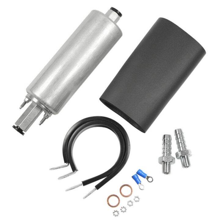 new-universal-high-flow-amp-pressure-external-inline-255lph-fuel-pump-gsl392-with-install-kit