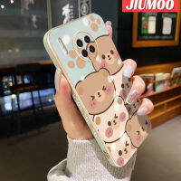 JIUMOO เคสสำหรับ Huawei Mate 30 Pro เคสนิ่มกันกระแทกกล้องฝาปิดเลนส์เต็มรูปแบบเคสมือถือดีไซน์ใหม่ขอบสี่เหลี่ยมใบหน้าบางๆ