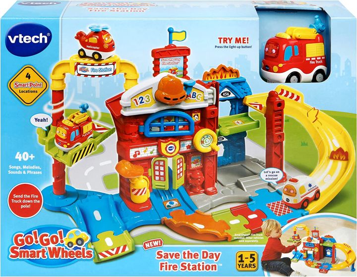 นำเข้า-ชุดของเล่นเพลย์เซท-vtech-go-go-smart-wheels-save-the-day-fire-station-ราคา-1-950-บาท