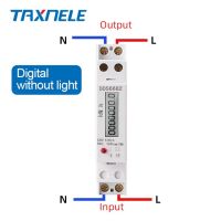 【✔In stock】 buhejire Din รางติดตั้งสองสายเฟสเดียวจอแบ็คลิสต์ Lcd วัตต์มิเตอร์เครื่องวัดพลังงาน Kwh 5-60a 230V 50Hz ไฟฟ้า