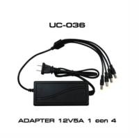 GLINK ADAPTER AND POWER SUPPLY/Adapter 12V 5A + สาย AC เกรดอย่างดี กล่องขาว/UC035