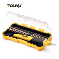 【YF】 Tolesa Scalpel Craft Set Soft Rubber Grip with 13 SK5 Steel Blades Suitable for Models Artwork Cutting Paper Cork Leather