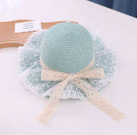 Kids Girls Hats  New Fashion Summer Lace Flowers Caps Breathable Straw Hat Elegant Sunhat Lovely Baby Bonnet