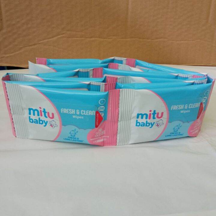 MITU BABY TISU BASAH 4 SHEETS 1 RENCENG 12 BUNGKUS | Lazada Indonesia