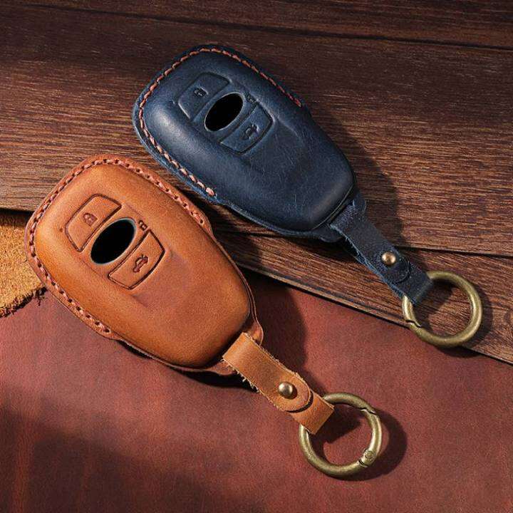 crazy-horse-leather-car-key-case-cover-keyring-for-subaru-legacy-xv-forester-outback-brz-sit-shell