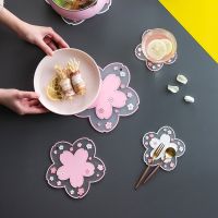 【CC】 1pc Pvc Insulation Dining Table Anti-skid Cup Non-slip Coaster Accessories