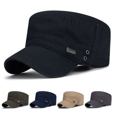 หมวกแบบปรับได้แบนราบสำหรับผู้ชายและหมวกทหาร Topi Taruna หมวกเบสบอลผ้าฝ้ายระบายอากาศได้แนวทหารสำหรับต่อสู้ตกปลา