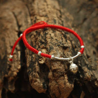 100 Real Silver color celet Women Amulet Handmade Bell Charm Buddha Red Rope String celet &amp; Bangle Jewelry