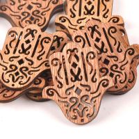 【YF】✁☋  20pcs 43X49mm Wood Crafts Hand Of Sewing Scrapbooking Handicraft Ornament M1609