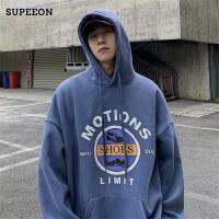 SUPEEON丨Hooded Sweater Plus เสื้อโค้ทหลวมแฟชั่นย้อนยุคอเมริกัน