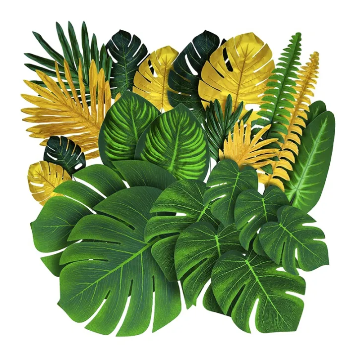 Palm Leaves for Tropical Party Decorations,84 Set of 19 Types
