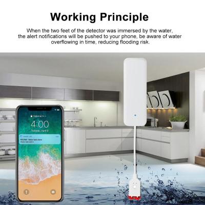 ทำงานร่วมกับ Zigbee Gateway Zigbee App Push Smart Home Verflow และ Full Water Sensor Home Security System Smart Water Leak Alarm