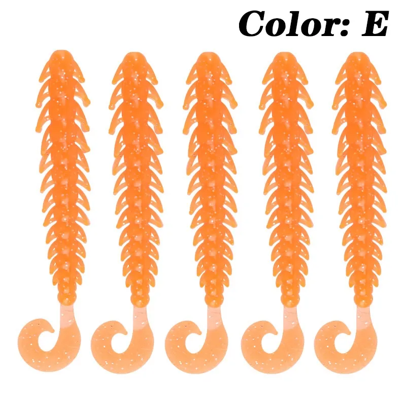 hot】▤ 10pcs Fishy Smell Soft Bait Fishing Worms 50mm 65mm Larvae Wobblers  Tackle Swim Aritificial Silicone Bass Jerking