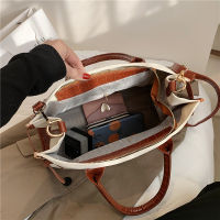 Big Patchwork Canvas Tote Bags For Women Simple Large Capacity Work Ladies Handbags Shopper Travel Female Shoulder Bags