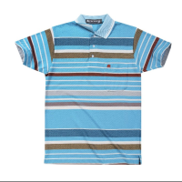 เสื้อโปโลแขนสั้นผู้ชายมีกระเป๋า  Maximo Dente คอปก ลายริ้ว คลาสสิค สไตล์ยุโรป สำหรับผู้ใหญ่ รุ่น CV-81-3  เริ่มตั้งแต่​ Size S-8XL (jumbo)