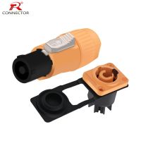 ▣☌ 2pcs/1set Waterproof Powercon Connector 20a 250V 3 PinsNAC3FCA NAC3MPA-1Power Male Plug Power Female Chassis Socket Connector