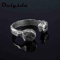 2021Dropshipping Stainless steel Odin Norse Runes Viking Anel Amulet Rune Couple Dating Rings For Men Women Words Retro Jewelry