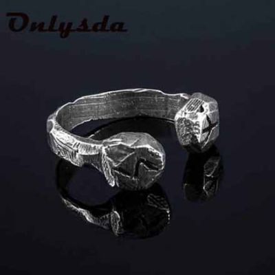 Dropshipping Stainless steel Odin Norse Runes Viking Anel Amulet Rune Couple Dating Rings For Men Women Words Retro Jewelry