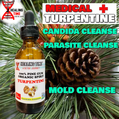 Organic Pure Gum spirit  100 % Turpentine Med-ical  the ultimate natural candida cleanse - work against Mold - Candida - Parasite