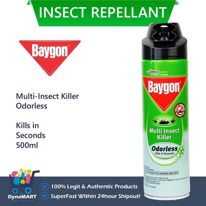 Baygon Multi Insect Killer Odorless 500ml (328g) Baygon Multi Insect
