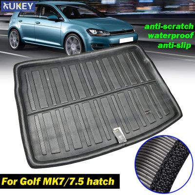 แผ่น Mk7แฮทช์แบคสำหรับ Volkswagen VW Golf 7 /Gti R 2013 2014 2015 2016 2017 2018ผ้ายางปูท้ายรถถาดที่เก็บของพรมปูพื้น