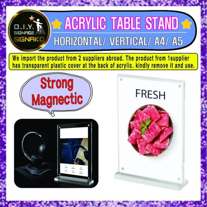 Clear Acrylic Table Stand with Strong Menu Paper Holder Promo