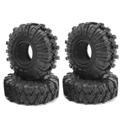 4PCS 62mm 1.0 Inch Wheel Tires Soft Mud Terrain Rubber Tyres for 1/24 RC Crawler Car Axial SCX24 Parts