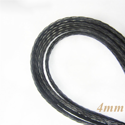 1M 4Mm Shielding Sheathing Auto Wire Harnessing Black Nylon ided Cable Sleeving
