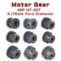 Metal Steel Motor Gear 48P 14T 15T 16T 17T 18T 19T 20T 22T 24T 25T 26T 27T 28T 29T 30T for 1/10 1/8 RC Model Car Drift Racing Pipe Fittings Accessorie