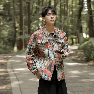 Vintage Colored Flowers Nice Jackets For Men Slim Fit, Casual, Zipper  Closure, Streetwear Bomber Print From Yuanjubao, $53.2 | DHgate.Com