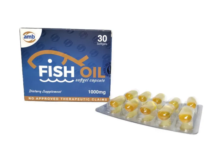 Fish Oil 1000mg AMB 30 softgel capsule , Expiry January 2024
