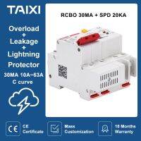 SPD Residual Current Circuit Breaker With Surge Protector RCD RCBO RCCB 16A 20A 32A 63A Mian Switch Lightning Protection