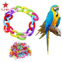 【 Ready Stock ] 】100pcs/set Plastic Hooks Chain Opening Ring Bird Cage Accessories For Parrot Chinchilla