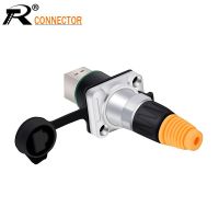 1set RJ45 Waterproof Aviation Female Socket+Male Plug 8P8C Net Network Modular Connector  Network Interface Plug Cables