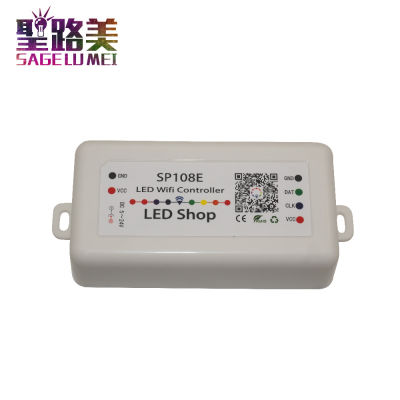 DC 5V 12V 24V SP108E LED WIFI Controller SPI พิกเซลแอปโทรศัพท์ IOS Android สำหรับ WS2811 WS2812 WS2813แถบไฟ LED