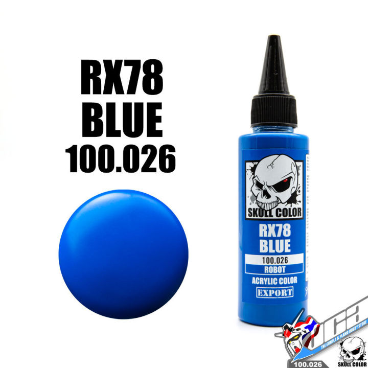 SKULL COLOR 100.026 RX78 BLUE ACRYLIC COLOR 60ML ROBOT สีอะครีลิกสำหรับพลาสติก โมเดล VCA GUNDAM