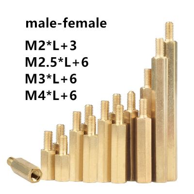 20 Buah M2.5 M3 M4 Tembaga Kuningan Kepala Hexagon Pilar Standoff Sirkuit Spacer PCB Papan Mur Sekrup Hex Bulat Silinder Tunggal