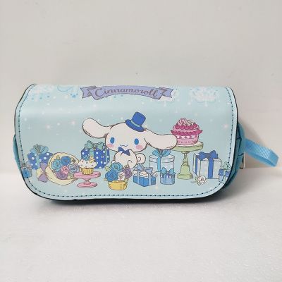 Sanrio Cinnamoroll ซิปสองชั้น,กล่องดินสอการ์ตูนกระเป๋าใส่ดินสอนักเรียนความจุมาก1ชิ้น