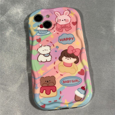 เคส OPPO A57 A58 4G A98 A77S A78 A55 A17 A17K A16 A15 A54 A95 A96 A76 F9 5F A12 A3S A9 3D A7กราฟฟิตี้รูปการ์ตูน A94 A93 Reno 4F Pro ขอบโค้งคลื่นขอบโค้งมัน