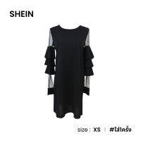 SHEIN เดรสแขนยาตาข่ายระบาย D029-7